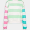Even&Odd Sweatshirt - Light Green/Light Blue/White