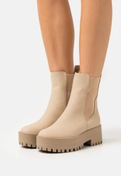 Bottines À Plateau - Beige