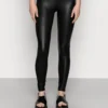 Even&Odd Wet Look Leggings - Legging - Black