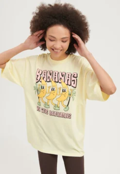 Even&Odd T-Shirt Imprimé - Light Yellow