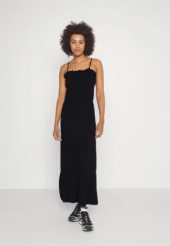 Even&Odd Maxi Dress Tiered Skirt - Robe Longue - Black