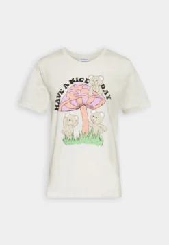 Even&Odd Hattie Mushroom Teddy - T-Shirt Imprimé - Off-White