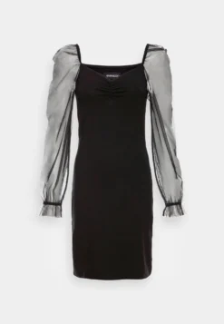 Even&Odd Long Puff Sleeves Rushing Bodycon Dress - Robe De Soirée - Black -Magasin De Vêtements De Mode Even&Odd 6b2864728d8747a495146299a2475f69 scaled