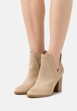 Bottines À Talons Hauts - Beige