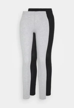 Even&Odd 2 Pack - Legging - Mottled Light Grey/Black