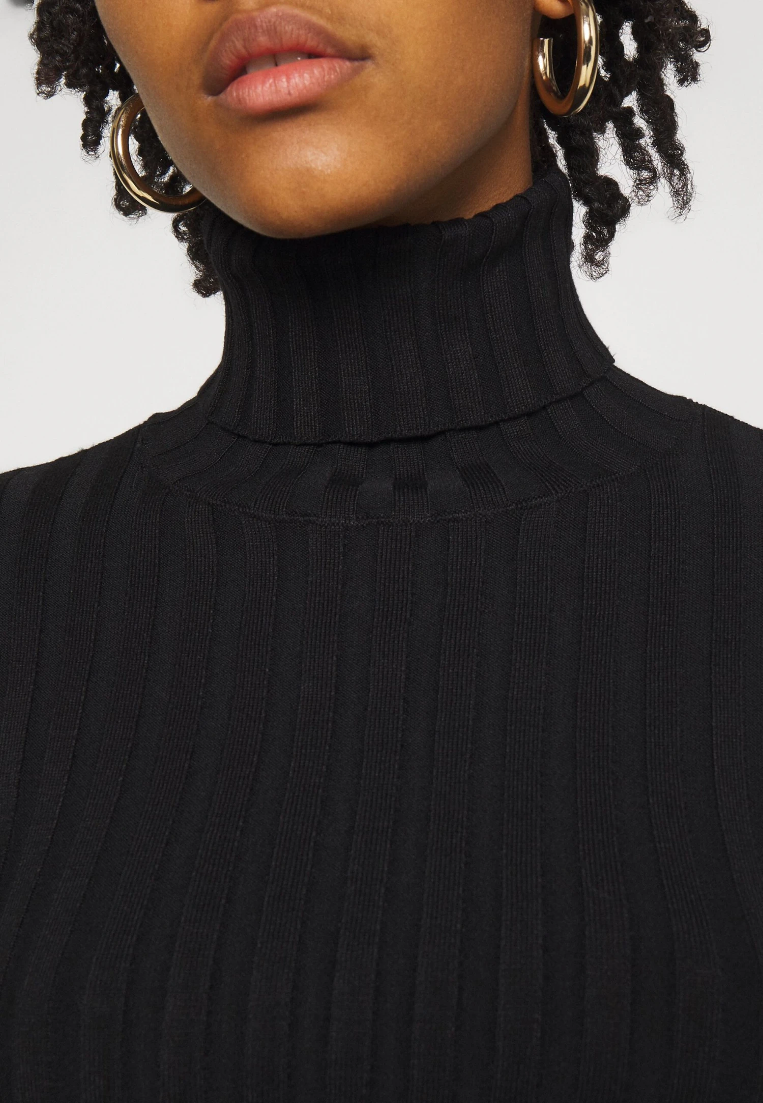 Even&Odd Rollkragen Bodycon Ripp Midi Strickkleid - Robe Fourreau - Black 5 Even&Odd Rollkragen Bodycon Ripp Midi Strickkleid - Robe Fourreau - Black – Image 5