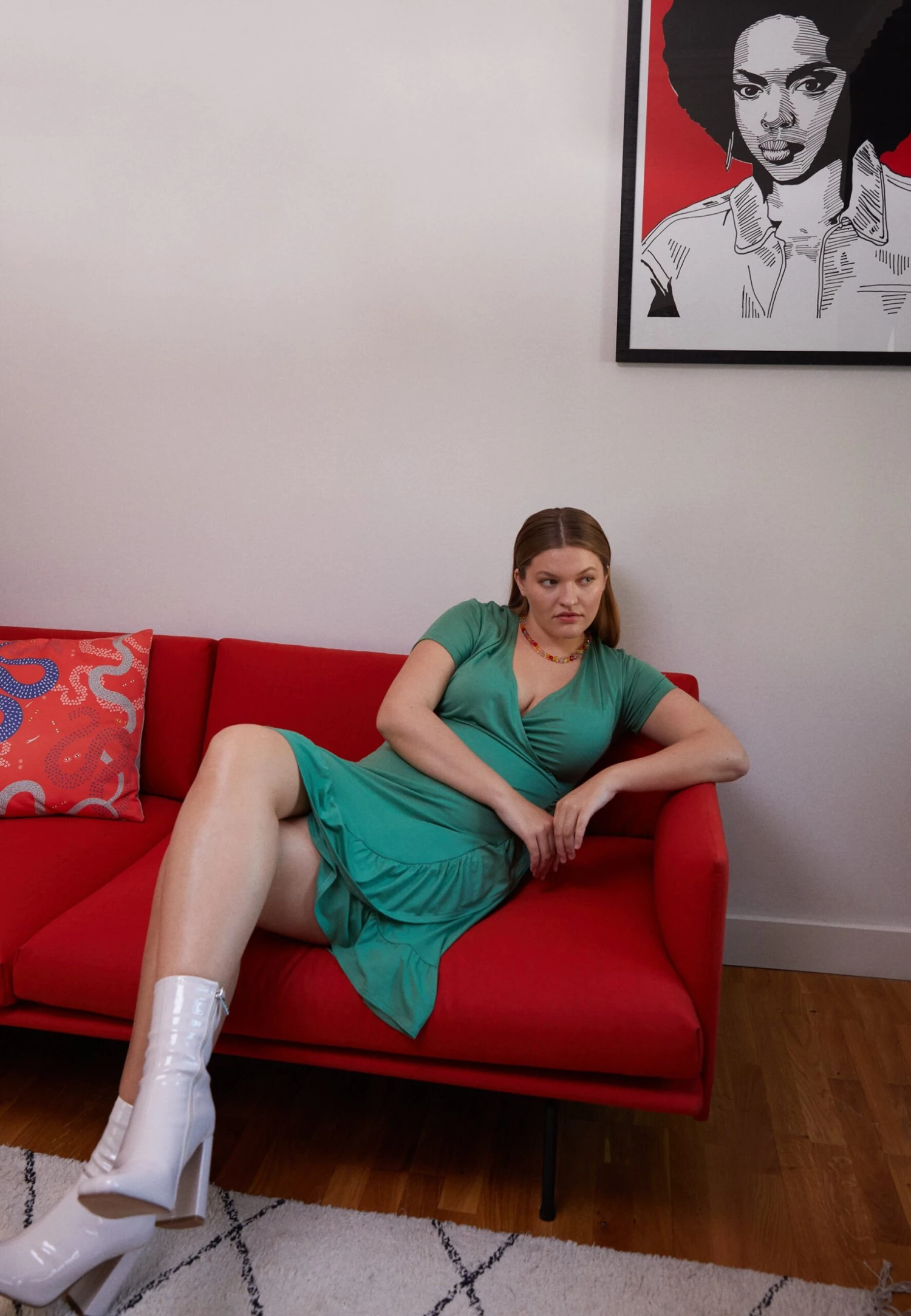 Robe En Jersey - Dark Green 3 Robe En Jersey - Dark Green – Image 3