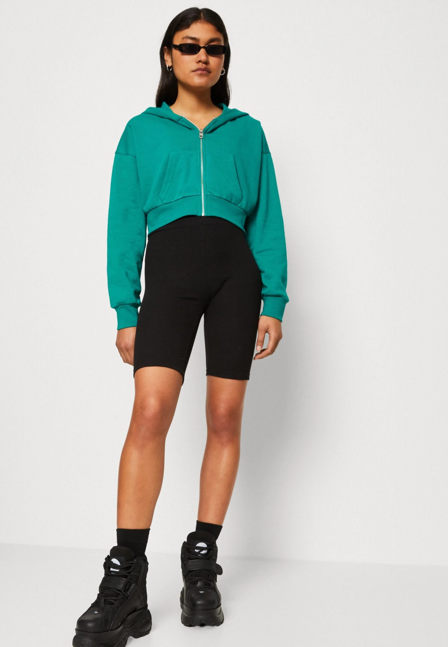 Even&Odd Sweat Zippé - Green 4 Even&Odd Sweat Zippé - Green – Image 4