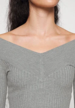 V Ausschnitt Ripp Mini Bodycon Strickkleid - Robe Fourreau - Mottled Grey -Magasin De Vêtements De Mode Even&Odd d9e6b2b7eda64343803c7b792bb17fe3 scaled