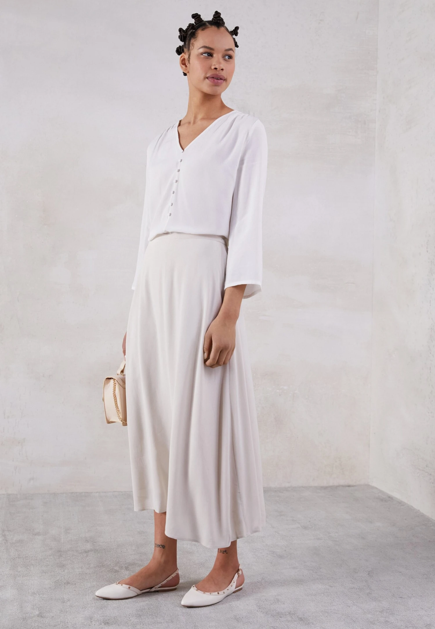 Even&Odd Ballerines - White 4 Even&Odd Ballerines - White – Image 4