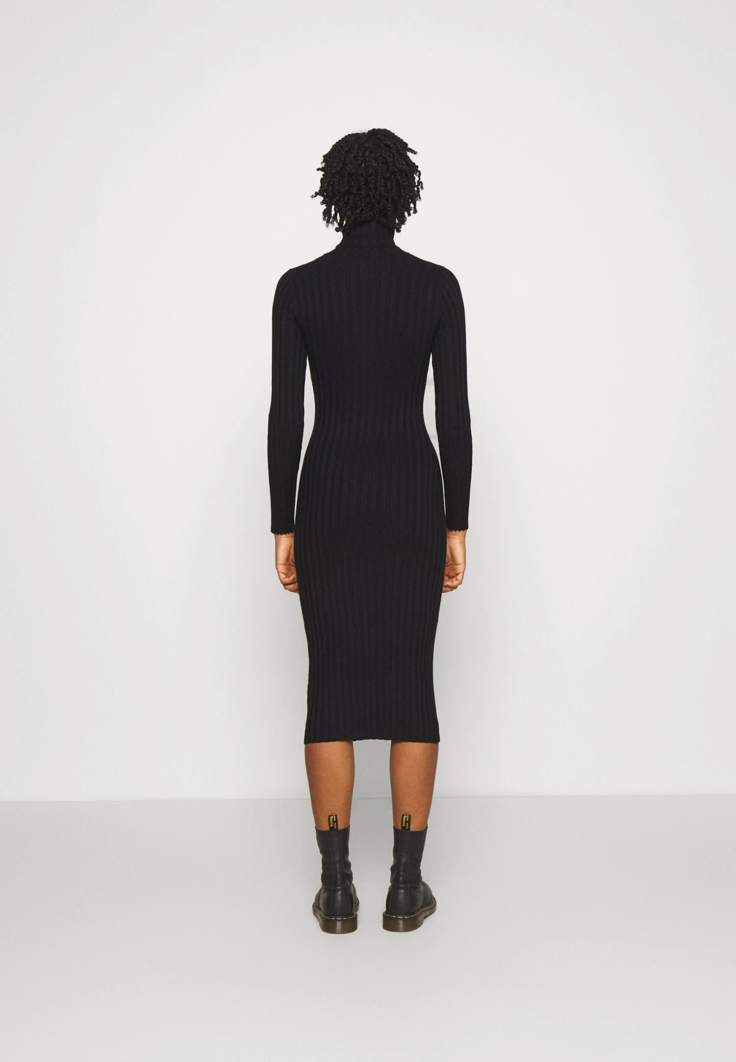 Even&Odd Rollkragen Bodycon Ripp Midi Strickkleid - Robe Fourreau - Black 3 Even&Odd Rollkragen Bodycon Ripp Midi Strickkleid - Robe Fourreau - Black – Image 3