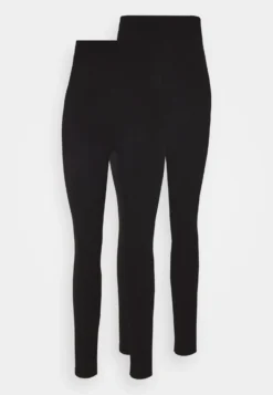 Even&Odd High Waisted Leggings 2 Pack - Legging - Black