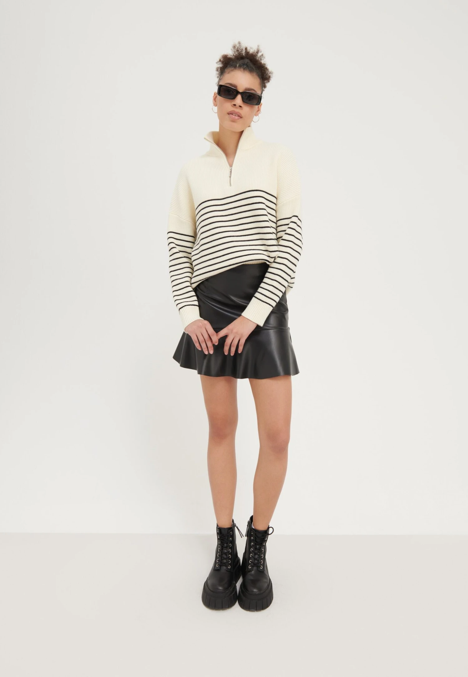 Even&Odd Jupe En Cuir - Black 2 Even&Odd Jupe En Cuir - Black – Image 2